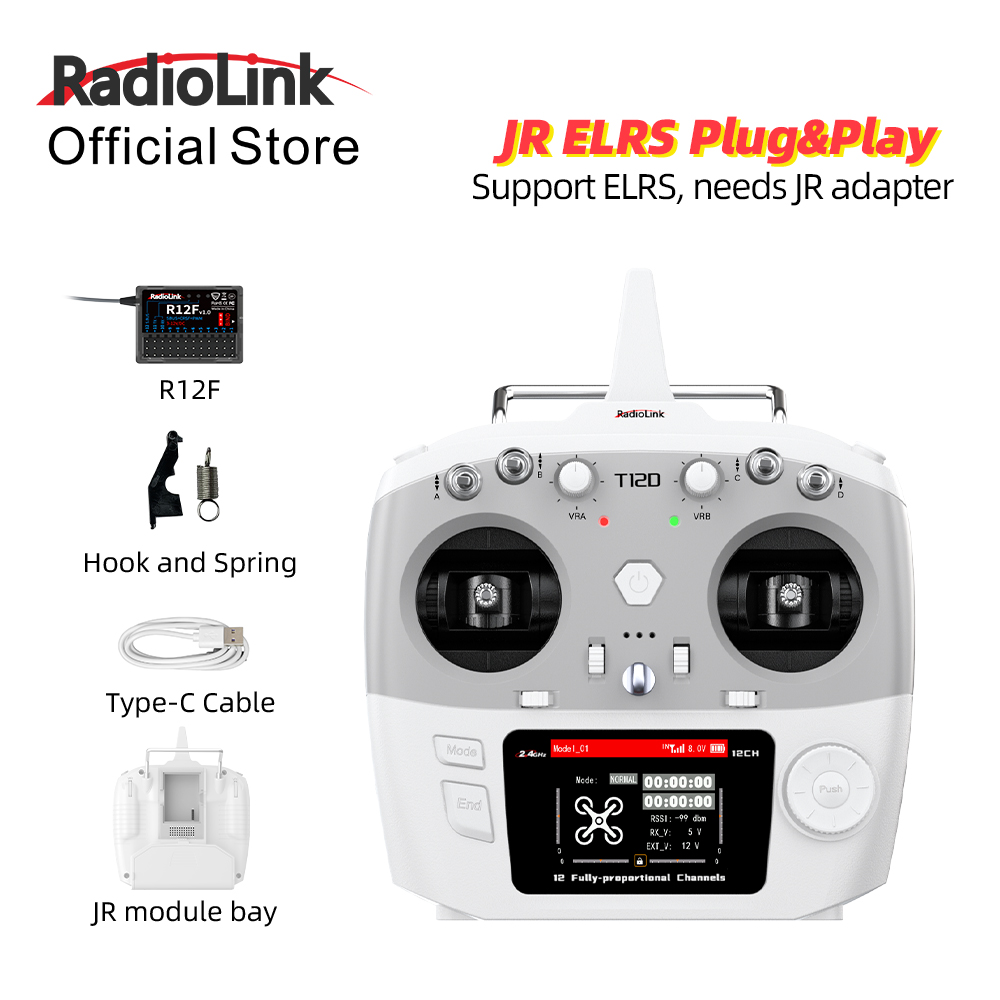Radio Transmitter 2.4Ghz - RadioLink T12D JR 모듈, 12채널, 2.4GHz