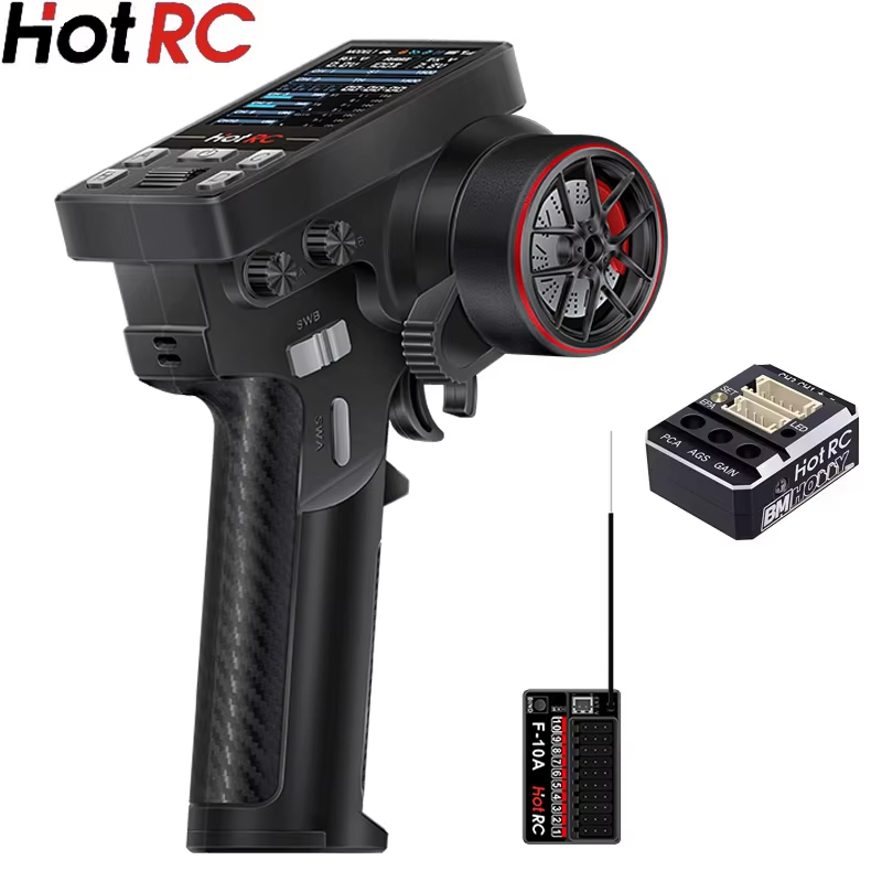 Radio Transmitter 2.4Ghz - HotRC CT-10B 10채널 2.4Ghz RC 송신기