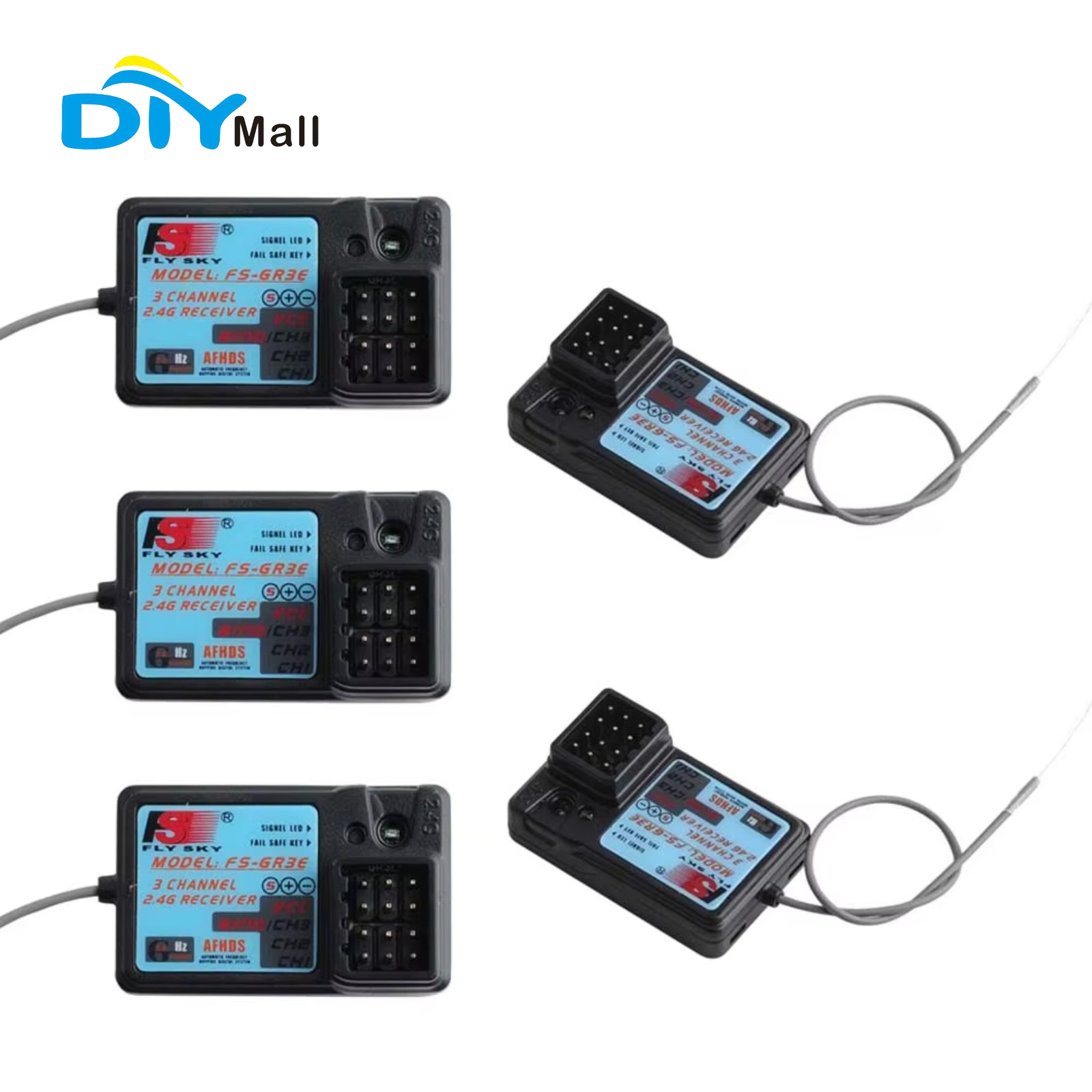Flysky Transmitter - Flysky FS-GR3E 3CH 2.4GHz RC 자동차/드론용