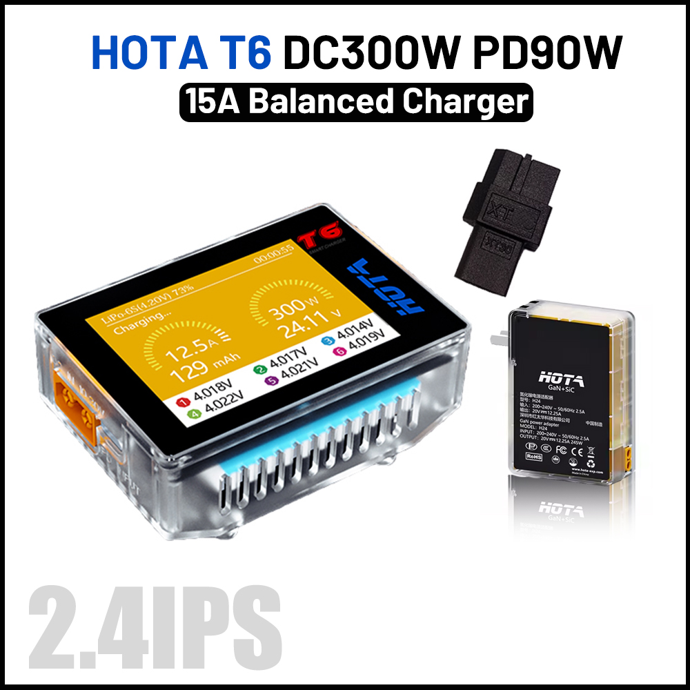Lipo Battery 6S - HOTA 지능형 Lipo 밸런스 충전기, LiHv