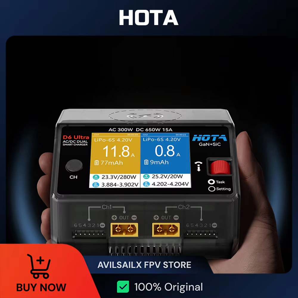 HOTA D6 울트라 GaN+SiC 듀얼 채널 충전기  - Lipo Battery 6S 리뷰 및 가격