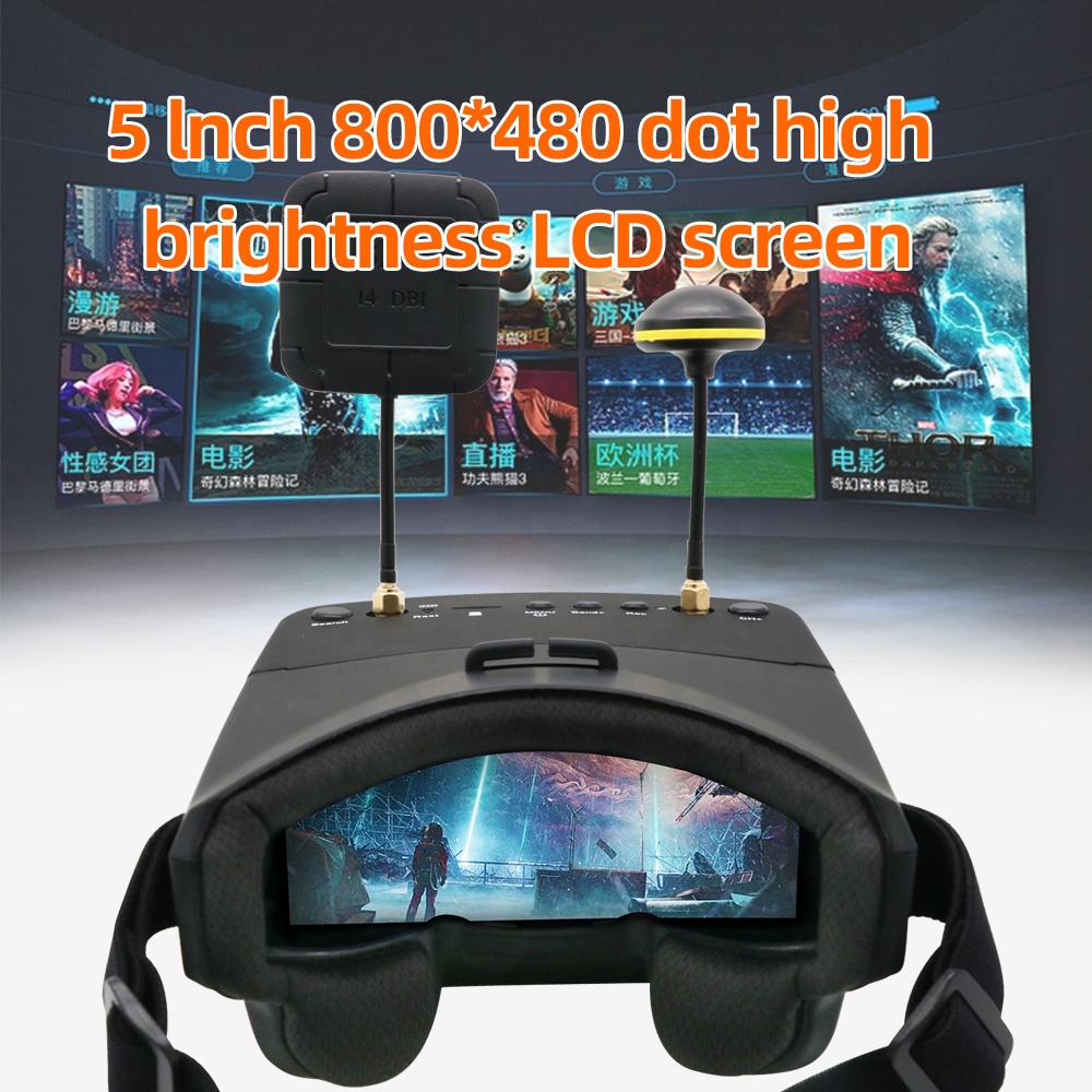 EV800D 5.8G 40CH 5인치 800*480 비 - Fpv Goggles 리뷰 및 가격