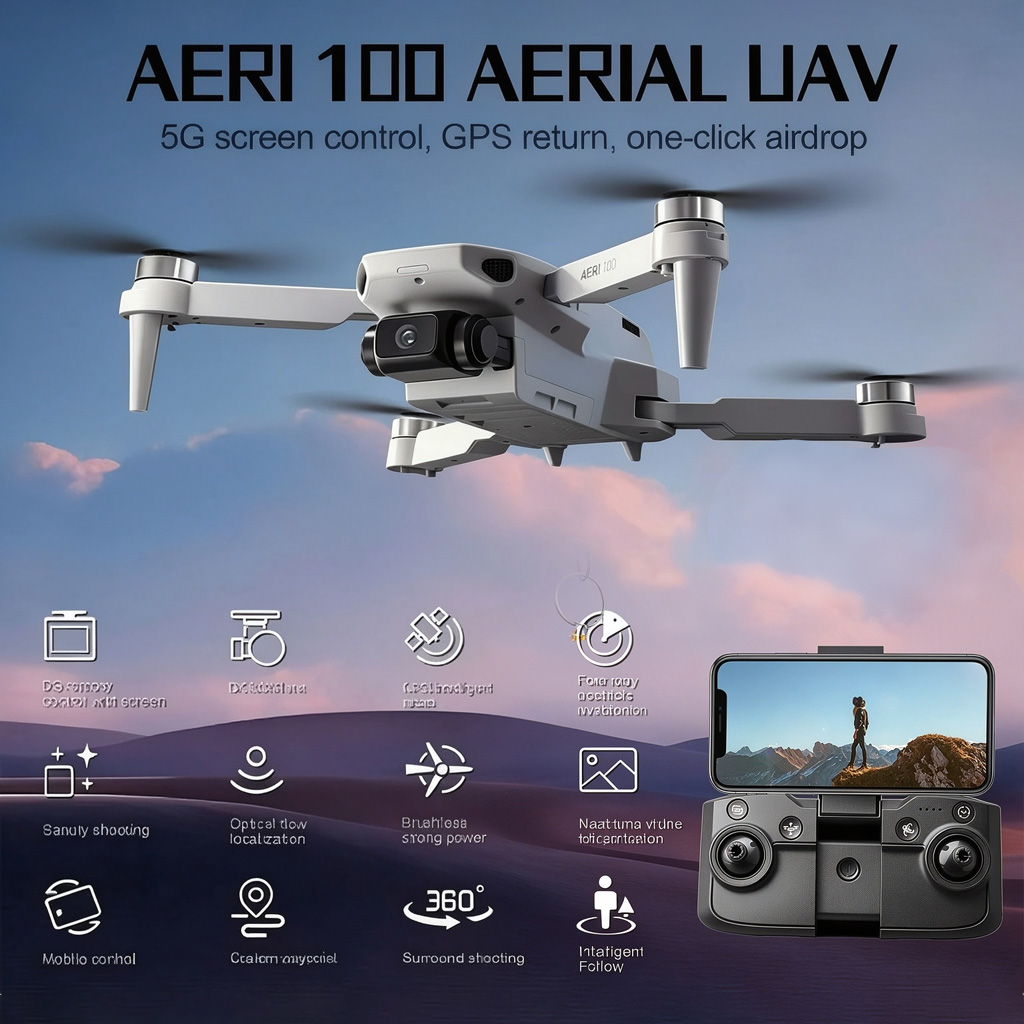 새로운 Aeri100 미니 드론, 8K HD 듀얼 카메 - Propeller Guard 리뷰 및 가격